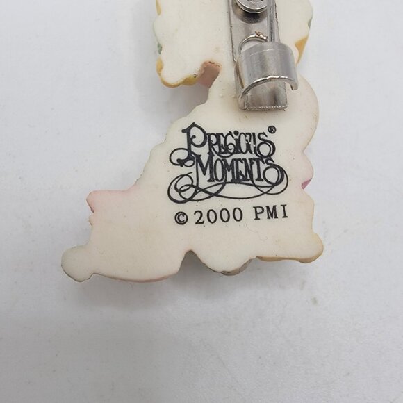 2000 PMI PRECIOUS MOMENTS MOTHER LADY MISSY JEWELRY  CERAMIC BROOCH PIN‎ MOM - Picture 3 of 3